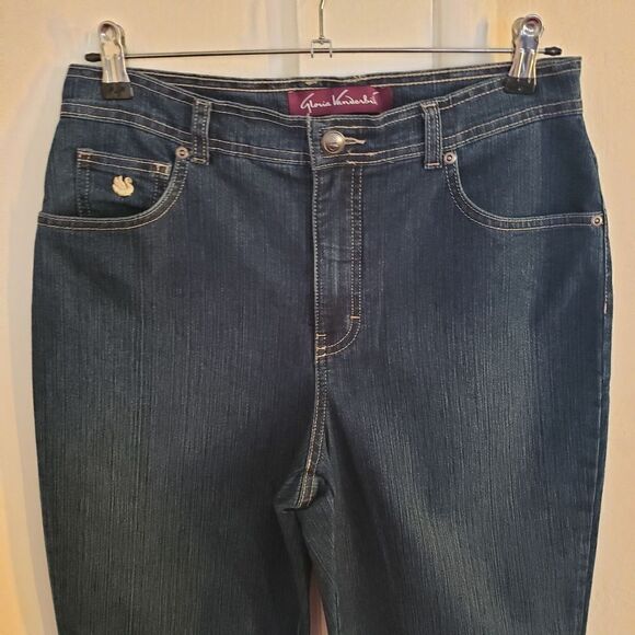 Gloria Vanderbilt Amanda Dark Wash Straight Leg Jeans size 10 - Picture 3 of 9